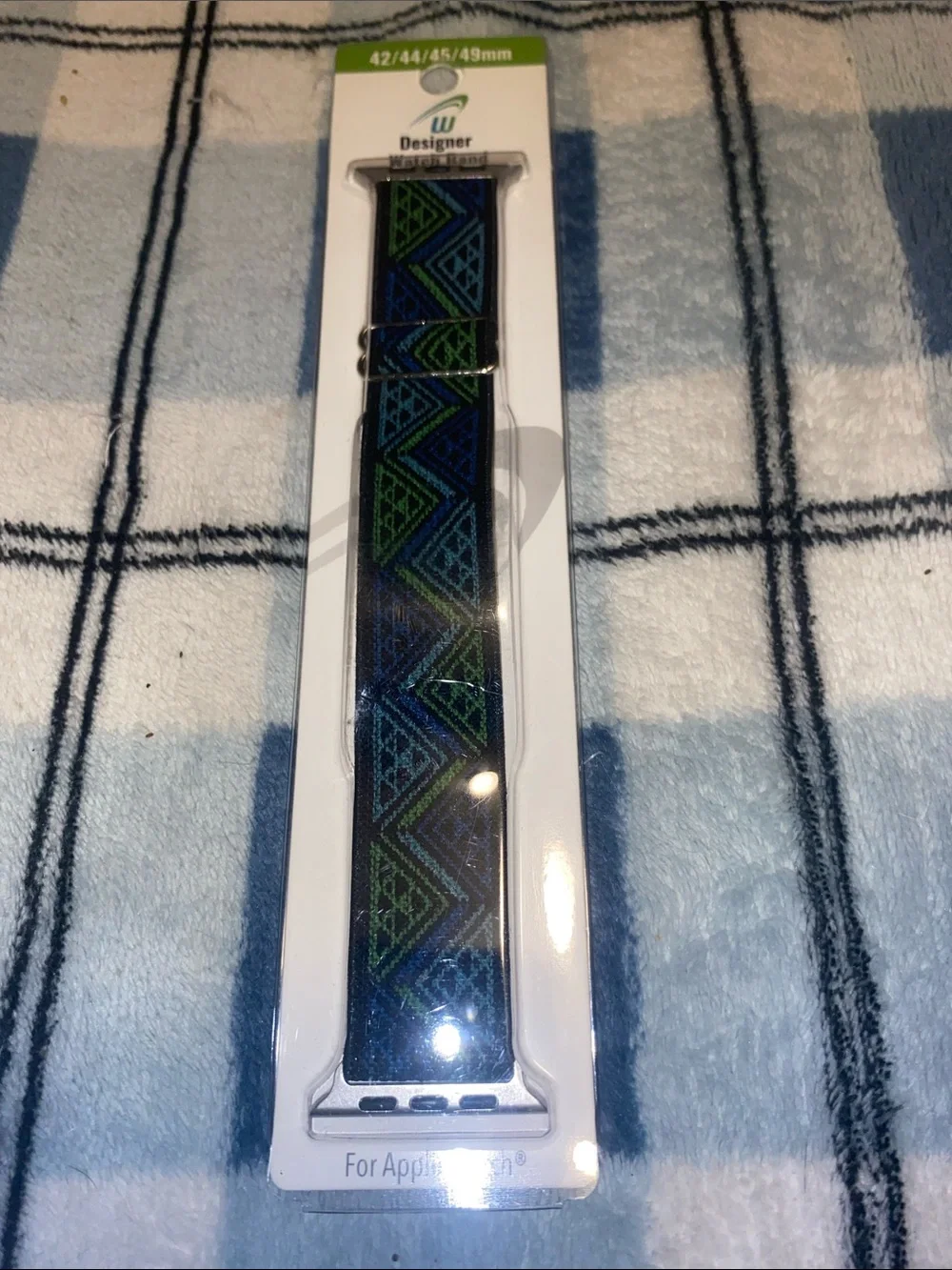 Woven Watch Band in Blue & Green for 42/44/45/49mm